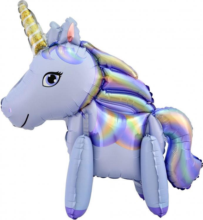 Шар Ходячая фигура, Единорог, Фиолетовый