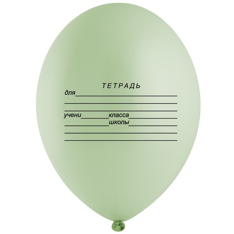 Шар Школьная тетрадь, Пастель 1 ст 