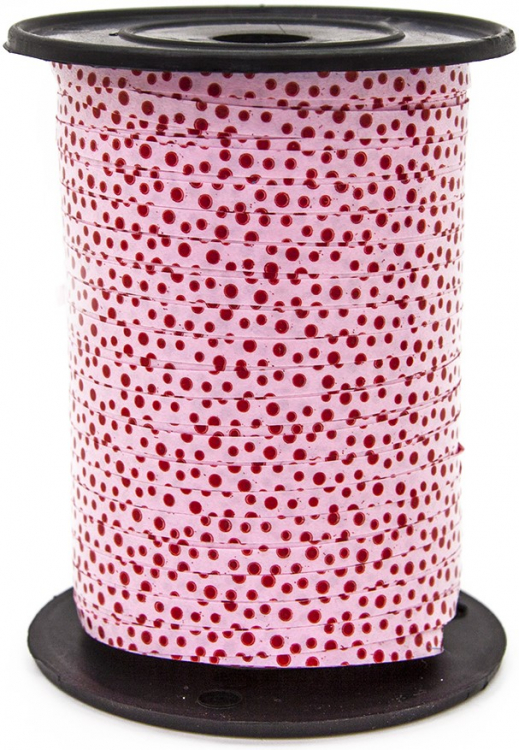 Лента Красные точки, Розовый